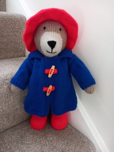 New hand knitted teddy bear - hand,